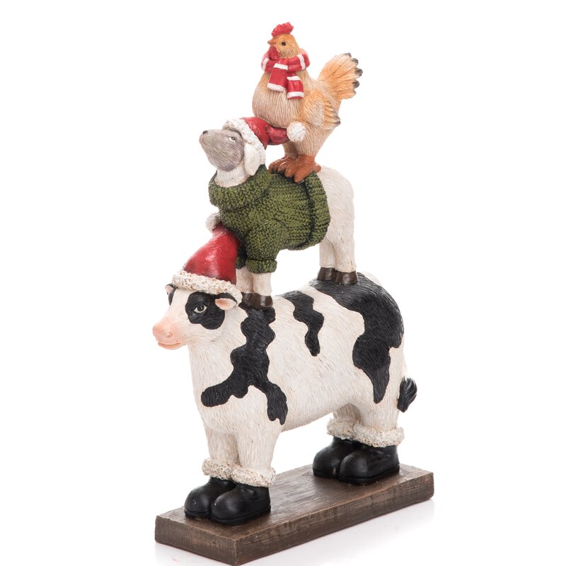 stacked farm animals figurine